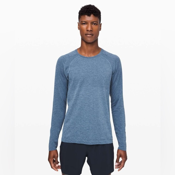lululemon athletica Other - Lululemon Metal Vent Tech Long Sleeve in Heather Blue – Men’s Sz L